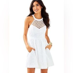 LILLY PULITZER | NWT KINLEY TROPICAL FRUIT LACE FIT & FLARE DRESS SIZE 6